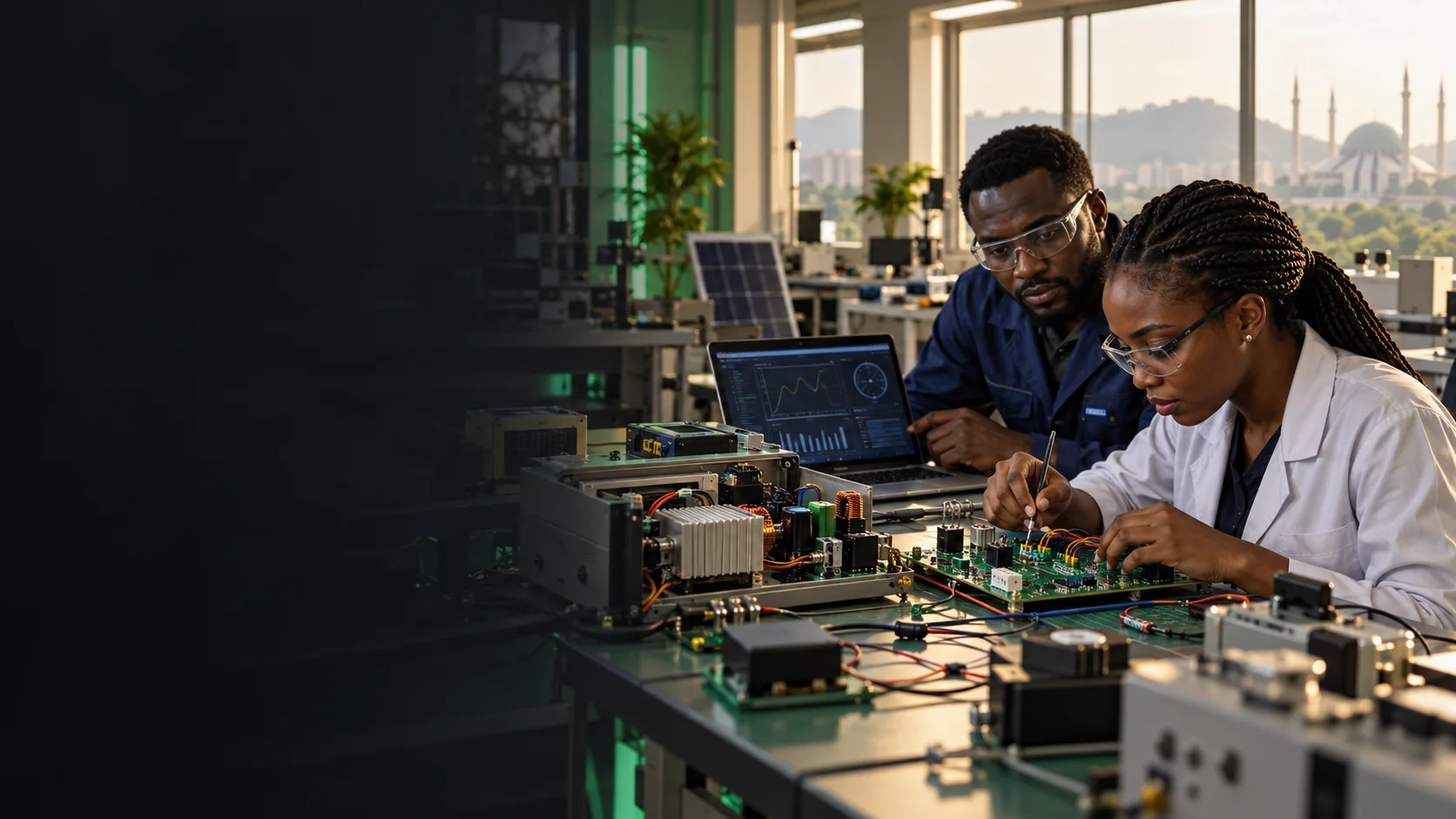 Engineers exploring smart energy